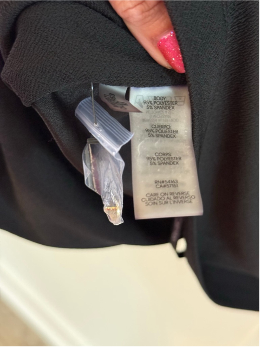 Calvin Klein XL Black Open Front Drape Cardigan Jacket Roll Tab Sleeves - Picture 8 of 9